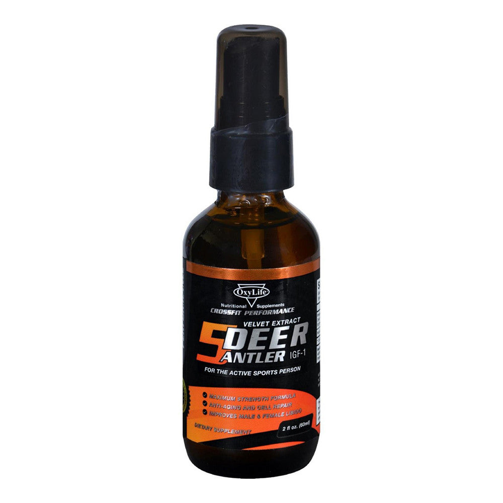 OxyLife Deer Antler Velvet Extract IGF-1 Spray, 2 Oz